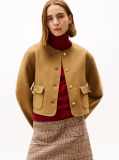 Khaki Double-Faced Wool Blend Jacket  Women