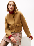 Khaki Double-Faced Wool Blend Jacket  Women