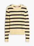 Multi Cable Knit Crew Neck Jumper  Women