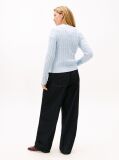 Blue Cable Knit Crew Neck Jumper  Women