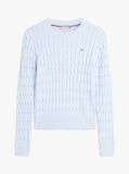 Blue Cable Knit Crew Neck Jumper  Women