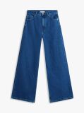 Beige 70s High Rise Wide Leg Jeans  Women