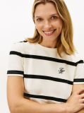 Multi Logo Embroidery Jersey Crew Neck T-Shirt  Women