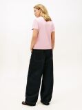 Pink Logo Embroidery Jersey Crew Neck T-Shirt  Women