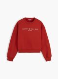 Red Logo Relaxed Fleece Sweatshirt  Women