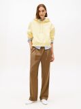 Yellow Flex Fleece Logo Embroidery Relaxed Hoody  Women