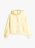 Yellow Flex Fleece Logo Embroidery Relaxed Hoody  Women