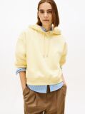 Yellow Flex Fleece Logo Embroidery Relaxed Hoody  Women