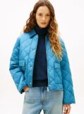 Blue Padded Flag Quilted Water Repellent Jacket  Women