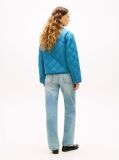 Blue Padded Flag Quilted Water Repellent Jacket  Women