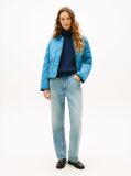 Blue Padded Flag Quilted Water Repellent Jacket  Women