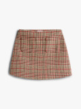 Multi Check Tweed Mini Skirt  Women