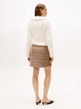 Multi Check Tweed Mini Skirt  Women