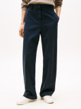 Blue Relaxed Straight Leg Trousers  Women