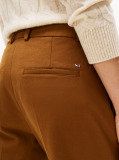 Brown Gabardine Slim Trousers  Women