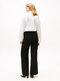 Black Relaxed Wide Leg Trousers  Women