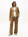 Brown Timeless Wool Blend Wide Leg Trousers  Women