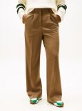Brown Timeless Wool Blend Wide Leg Trousers  Women