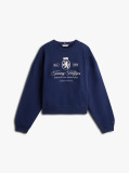 Blue Varsity Crest Terry Sweatshirt  Women