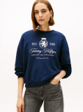 Blue Varsity Crest Terry Sweatshirt  Women