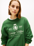 Green Varsity Crest Terry Sweatshirt  Women