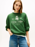 Green Varsity Crest Terry Sweatshirt  Women