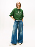 Green Varsity Crest Terry Sweatshirt  Women