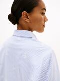Blue Relaxed Fit TH Crest Embroidery Oxford Shirt  Women