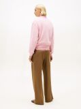 Pink Logo Embroidery Terry Sweatshirt  Women