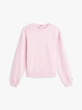 Pink Logo Embroidery Terry Sweatshirt  Women