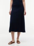 Blue Cable Knit Relaxed A-Line Midi Skirt  Women
