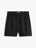 Black Flag Embroidery Pure Linen Shorts  Women