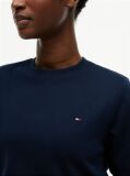 Blue Interlock Knit Boxy T-Shirt  Women