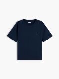 Blue Interlock Knit Boxy T-Shirt  Women