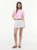 Pink Interlock Knit Boxy T-Shirt  Women