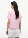 Pink Interlock Knit Boxy T-Shirt  Women