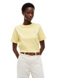 Yellow Interlock Knit Boxy T-Shirt  Women