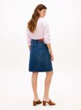 Blue Mid Rise Straight Denim Pencil Skirt  Women