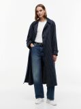 Multi Pinstripe Trench Coat With Linen  Women