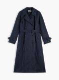 Multi Pinstripe Trench Coat With Linen  Women