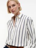 Multi Relaxed Fit Gold-Tone Button Stripe Shirt  Women
