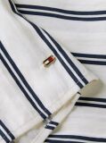 Multi Relaxed Fit Gold-Tone Button Stripe Shirt  Women