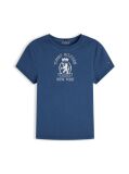 Blue Washed Crest Slim T-Shirt  Women