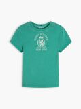 Green Washed Crest Slim T-Shirt  Women