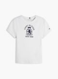 White Washed Crest Slim T-Shirt  Women