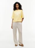 Yellow Crest Embroidery Relaxed Washed Jersey T-Shirt  Women