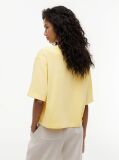 Yellow Crest Embroidery Relaxed Washed Jersey T-Shirt  Women