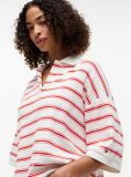 Multi Oversized Fit Stripe Polo Shirt  Women