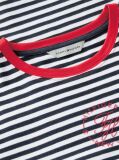 Multi Logo Embroidery Ringer T-Shirt  Women