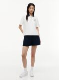 White Regular Fit Gold-Tone Button Polo Shirt  Women